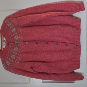 Socialite Fair Isle Women's Sweater 100% Wool Scottish L